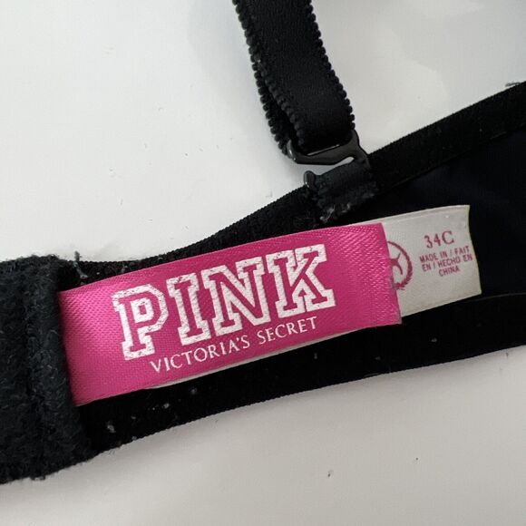 Pink Victoria's Secret Women 34C Black Padded Wired Wear Everywhere Push-Up - Picture 6 of 12